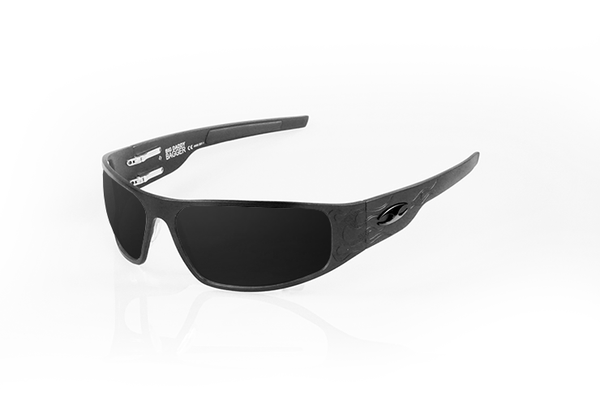 “Bagger” Black Motorcycle Sunglasses (Flames)