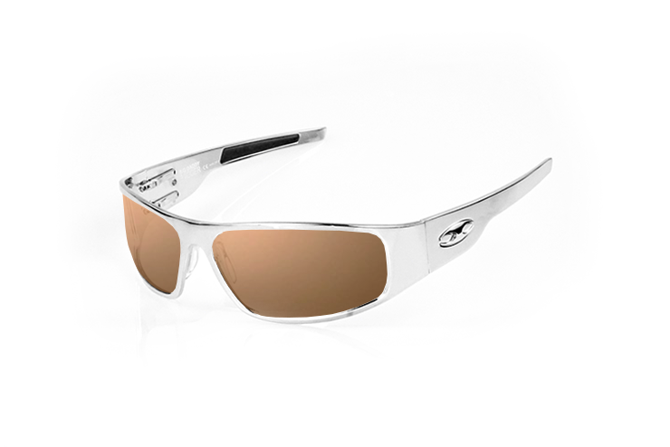 01-22 Curv Silver Chrome Sunglasses with Smoke lens