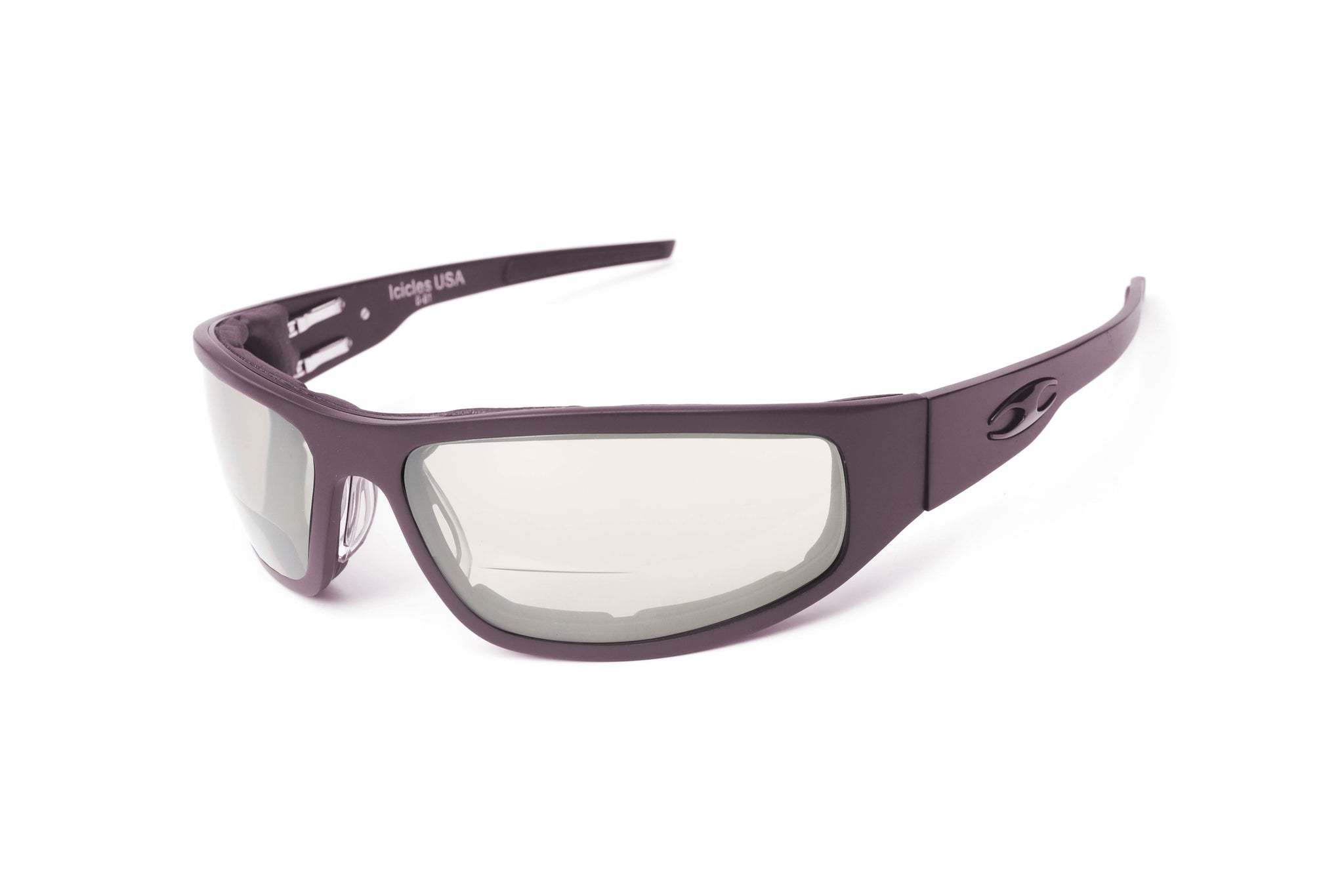 Icicles Eyewear “Bagger” Gunmetal Motorcycle Sunglasses (Smooth) No - Single / Transition - Grey / No