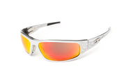 “Bagger” Chrome Motorcycle Sunglasses (Flames)