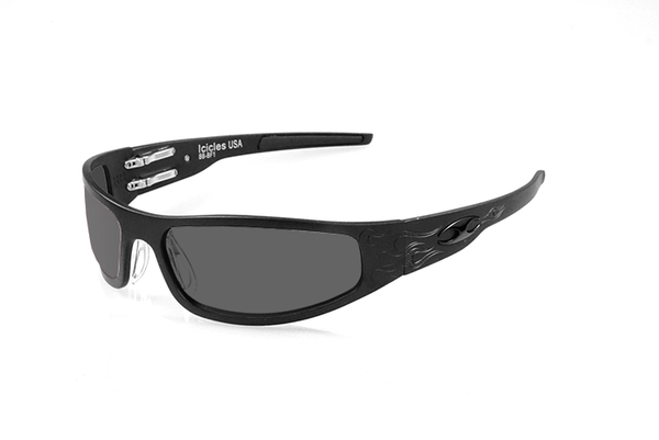 Baby Bagger Black Motorcycle Sunglasses (Flames)